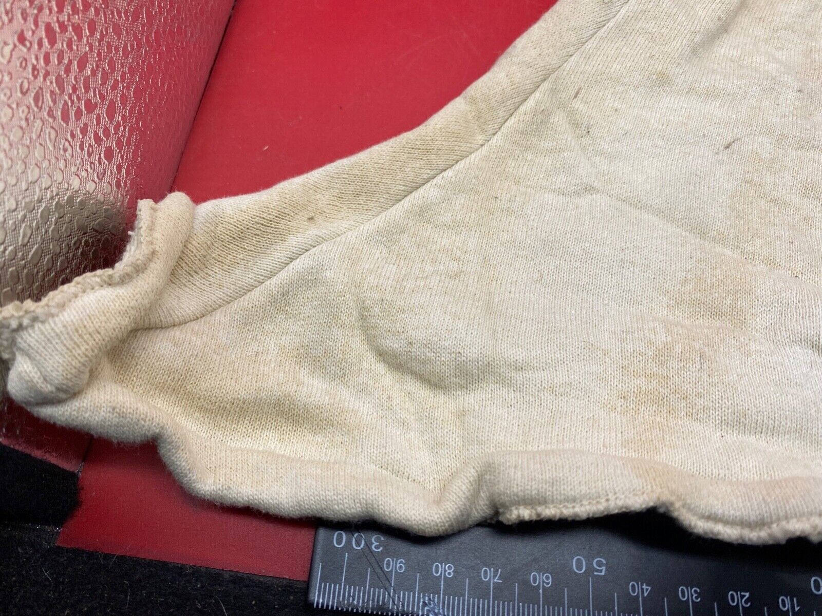 Rare Original WW2 British Royal Navy Gunners Flash Hood - Dated 1942 - The Militaria Shop
