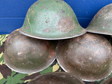Load image into Gallery viewer, Original WW2 Canadian / British Army Mk3 Turtle Helmet - High Rivet - The Militaria Shop