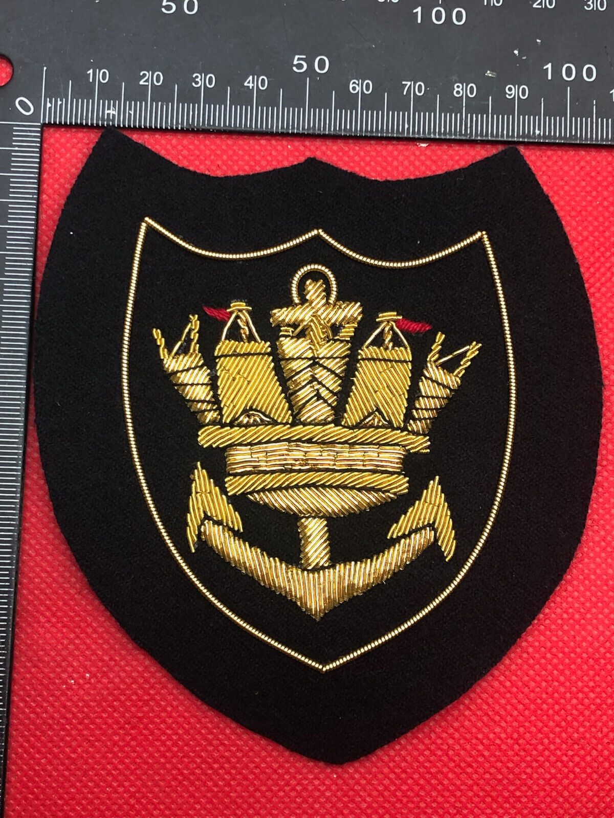 British Navy Bullion Embroidered Blazer Badge - Merchant Navy - The Militaria Shop