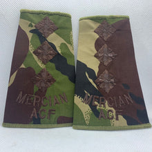 Load image into Gallery viewer, Mercian ACF DPM Rank Slides / Epaulette Pair Genuine British Army - NEW - The Militaria Shop