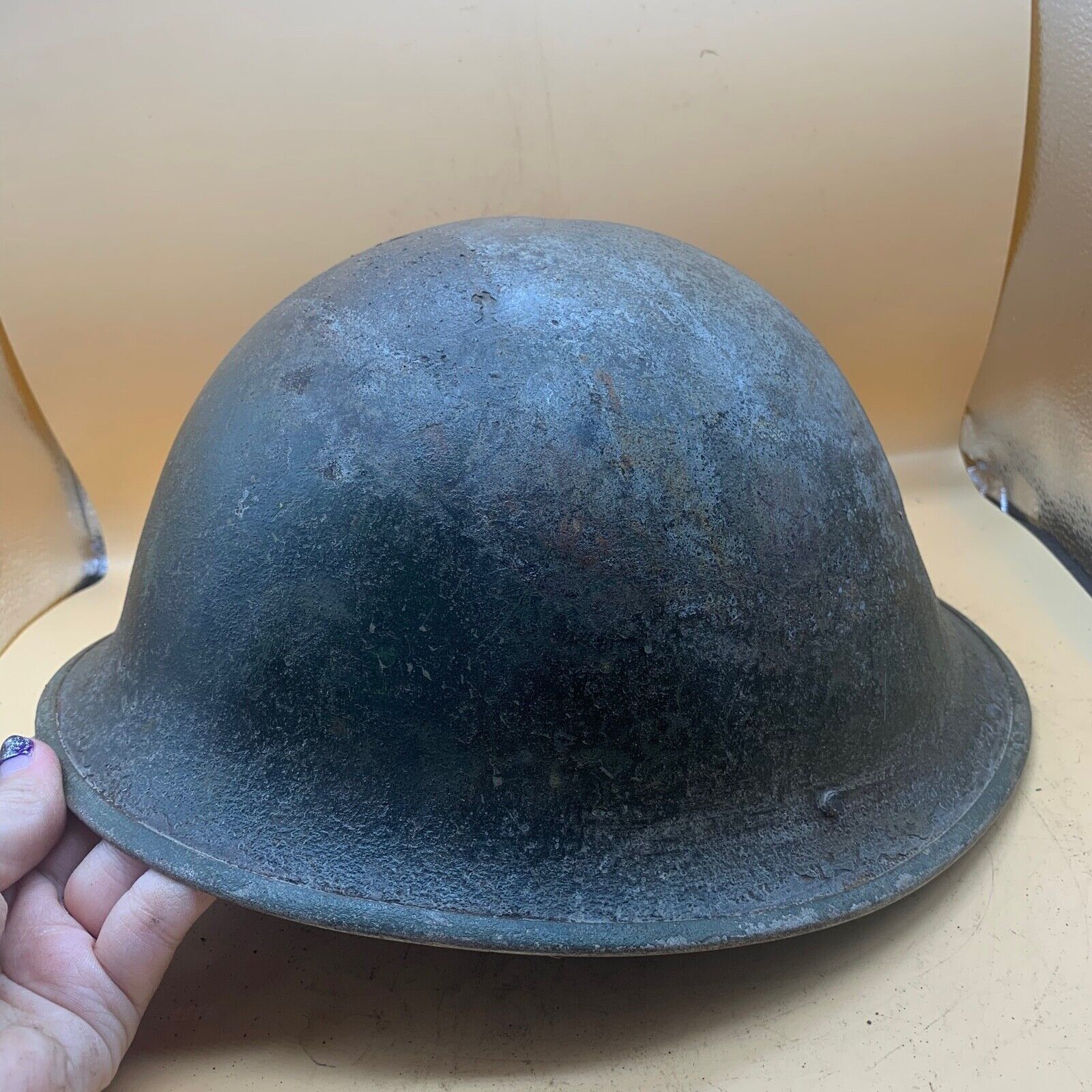 Original WW2 Onwards (1945-1952) British Army Mk4 Turtle Helmet - The Militaria Shop
