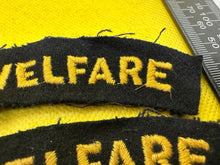 Load image into Gallery viewer, Original WW2 British Home Front Civil Defence Welfare Shoulder Titles - The Militaria Shop