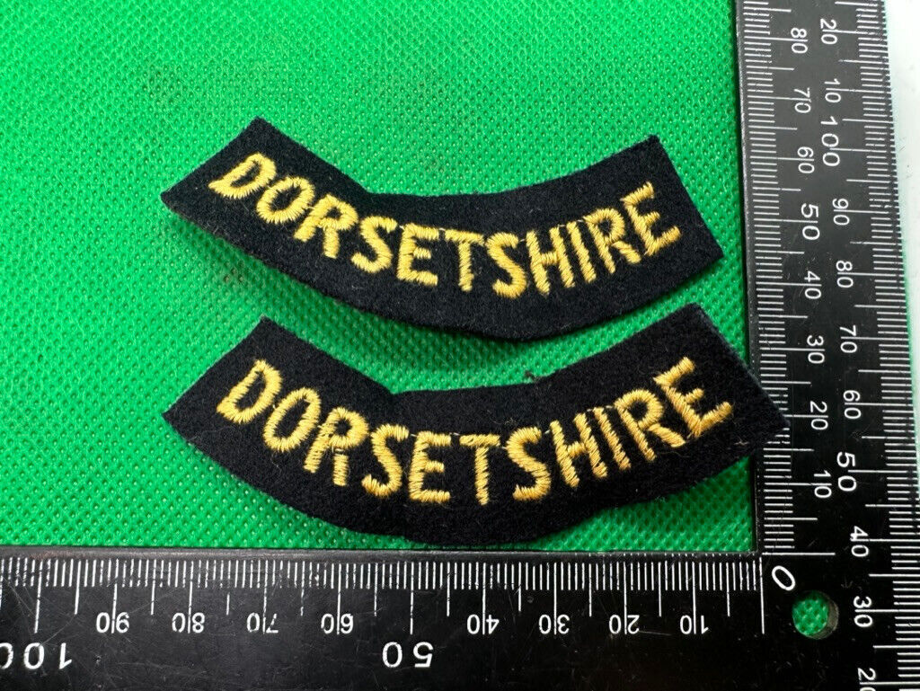 Original WW2 British Home Front Civil Defence Dorsetshire Shoulder Titles - The Militaria Shop
