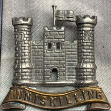 Load image into Gallery viewer, Original WW1 British Army Cap Badge - 6th (Inniskilling) Dragoons - The Militaria Shop