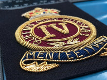 Load image into Gallery viewer, British Army Bullion Embroidered Blazer Badge - 4th Queen's Own Hussars - The Militaria Shop