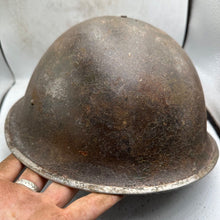 Load image into Gallery viewer, Mk3 Canadian / British Army Original WW2 Turtle Helmet High Rivet - The Militaria Shop