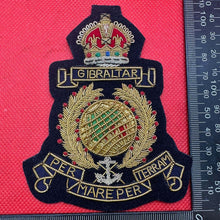 Load image into Gallery viewer, British Army Bullion Embroidered Blazer Badge - Royal Marines - Kings Crown - The Militaria Shop