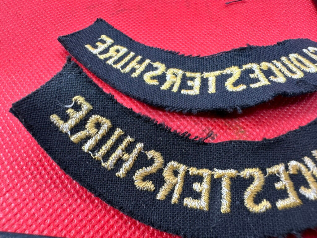 Original WW2 British Home Front Civil Defence Gloucestershire Shoulder Titles - The Militaria Shop