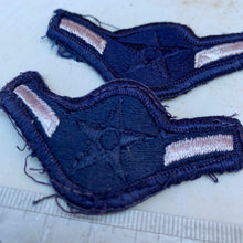 Load image into Gallery viewer, Pair of United States Air Force Rank Chevrons Navy Blue - Airmen - The Militaria Shop