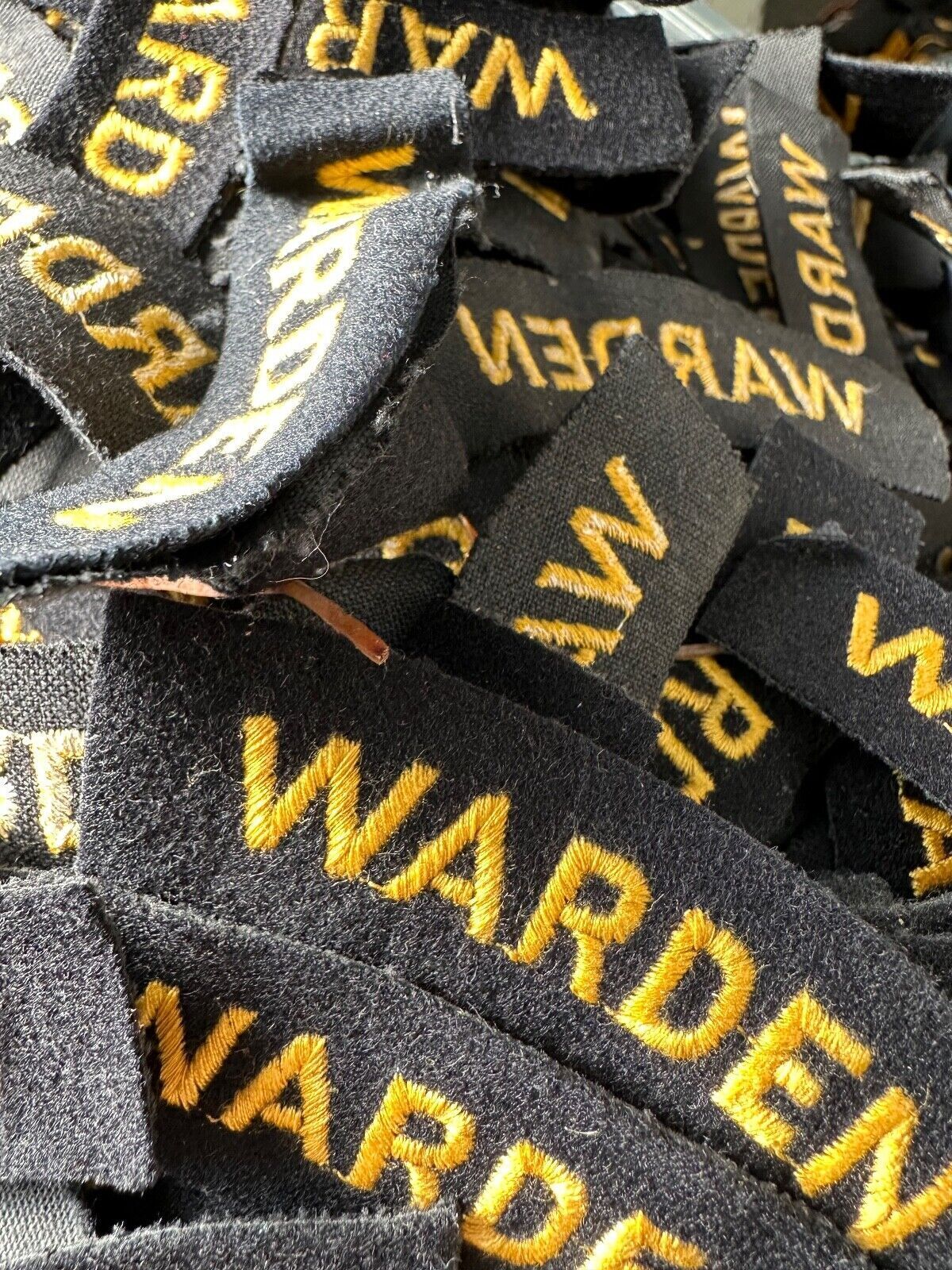1 Pair of Original WW2 British Home Front Civil Defence Warden Shoulder Titles - The Militaria Shop
