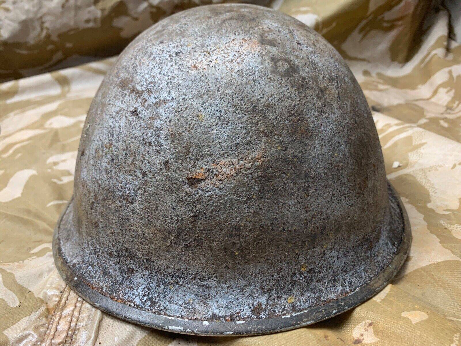 WW2 Mk3 High Rivet Turtle - British / Canadian Army Helmet - Nice Original - The Militaria Shop