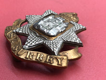 Load image into Gallery viewer, Original WW2 British Army Easy Surrey Regiment Cap Badge - The Militaria Shop
