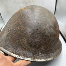 Load image into Gallery viewer, Mk3 Canadian / British Army Original WW2 Turtle Helmet High Rivet - The Militaria Shop