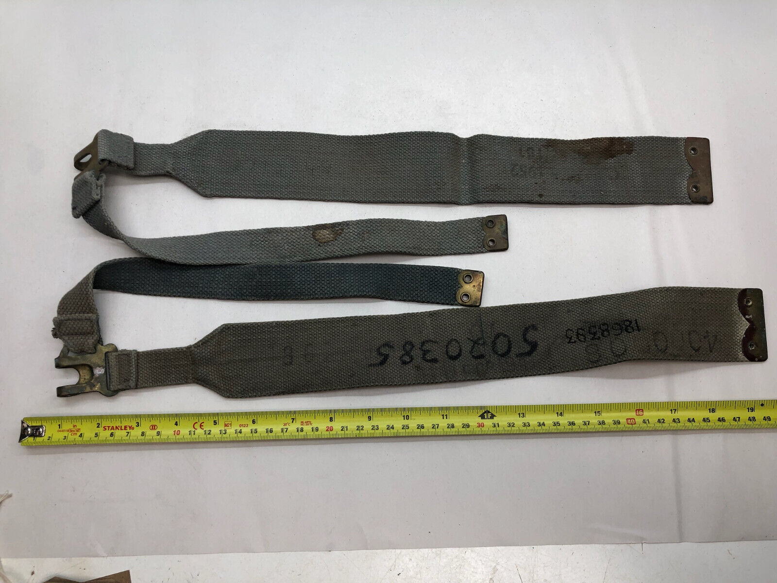 Original WW2 British Royal Air Force Blue 37 Pattern L Strap Set - The Militaria Shop