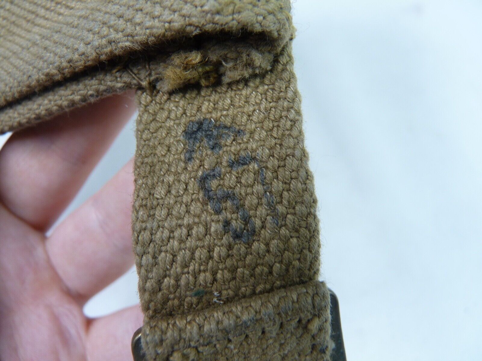 Original WW2 British Army Soldiers Water Bottle Carrier Harness - Dated 1943 - The Militaria Shop