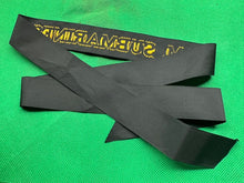 Load image into Gallery viewer, Genuine British Royal Navy H.M Submarine Cap Tally - Full Length - Mint Unissued - The Militaria Shop