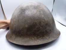 Load image into Gallery viewer, Original WW2 British / Canadian Army Mk3 High Rivet Turtle Army Combat Helmet - The Militaria Shop