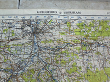 Lade das Bild in den Galerie-Viewer, Original WW2 British Army OS Map of England - War Office - Guildford & Horsh - The Militaria Shop