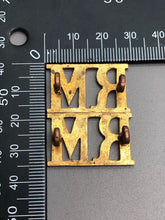 Load image into Gallery viewer, Original British Army WW2 Pair of Royal Marines (RM) Shoulder Titles - The Militaria Shop