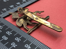 Load image into Gallery viewer, Original WW2 British Army Queen's Royal Regiment (West Surrey) Cap Badge - The Militaria Shop