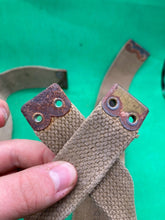 Load image into Gallery viewer, Original WW2 Pattern British Army L Straps Pair - 37 Pattern Webbing Haversack - The Militaria Shop