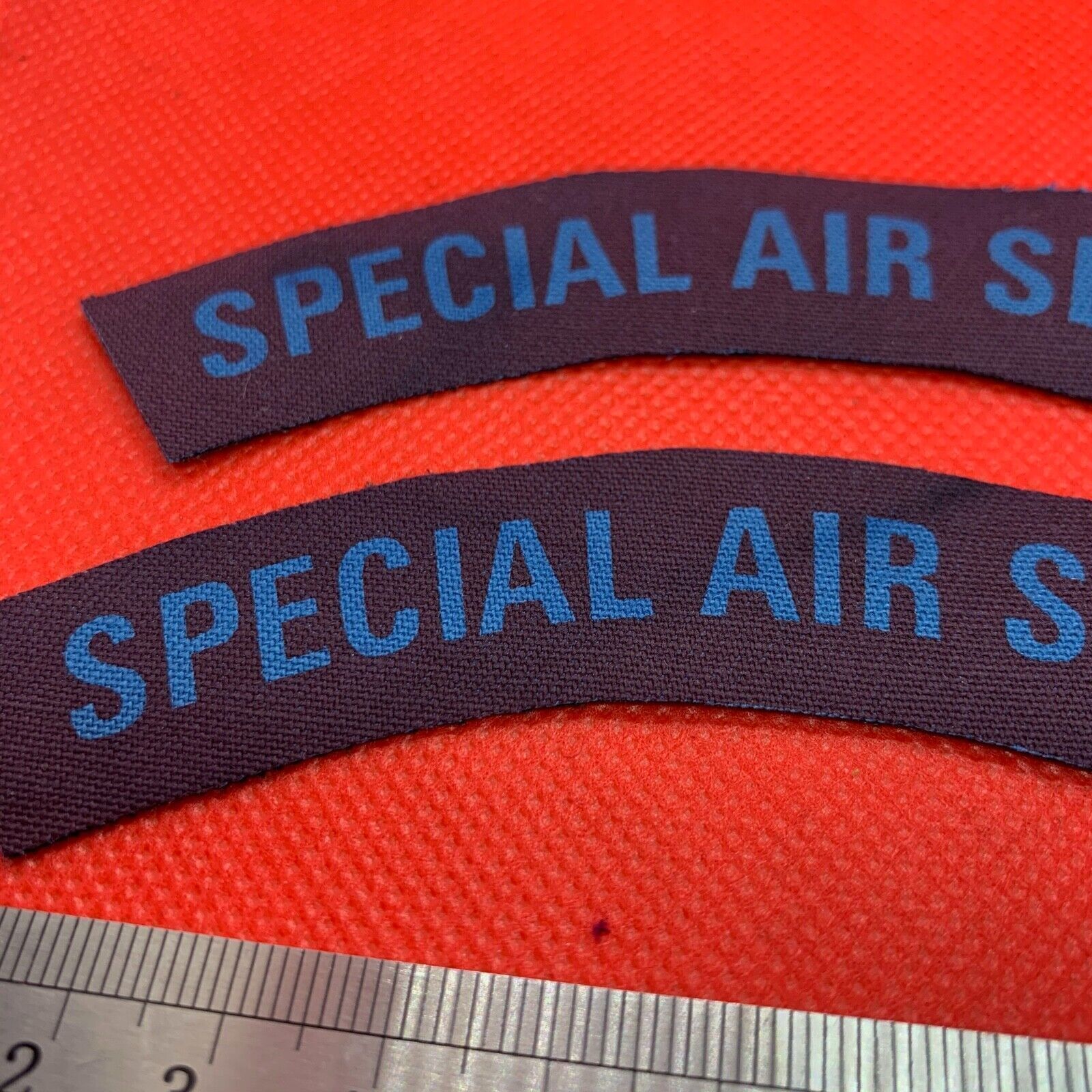 Pair of WW2 Style Printed SAS Regiment Shoulder Titles - Reproduction - The Militaria Shop