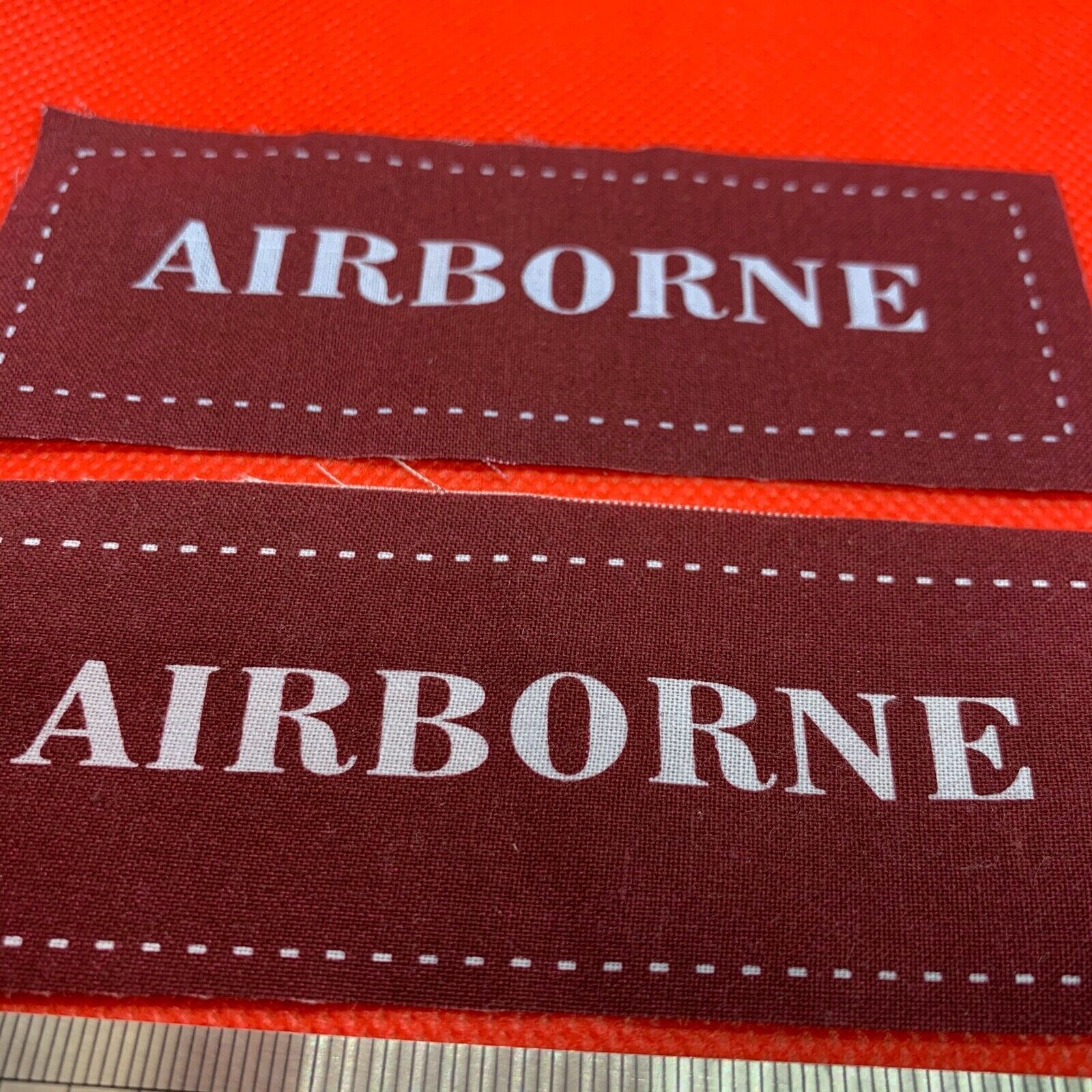 Pair of WW2 Style Printed Airborne Paratrooper Shoulder Titles - Reproduction #4 - The Militaria Shop
