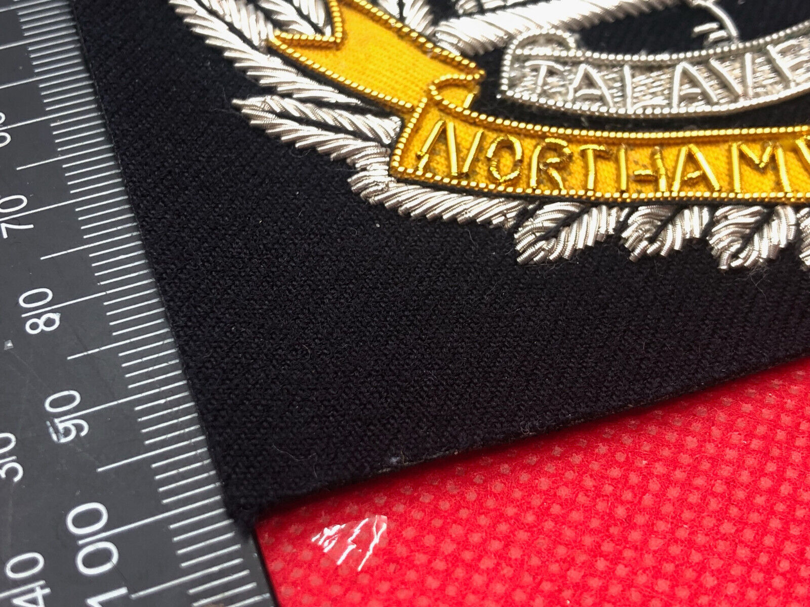 British Army Bullion Embroidered Blazer Badge - Northamptonshire Regiment - The Militaria Shop
