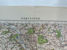 Load image into Gallery viewer, Original WW2 British Army OS Map of England - War Office - Worcester - The Militaria Shop