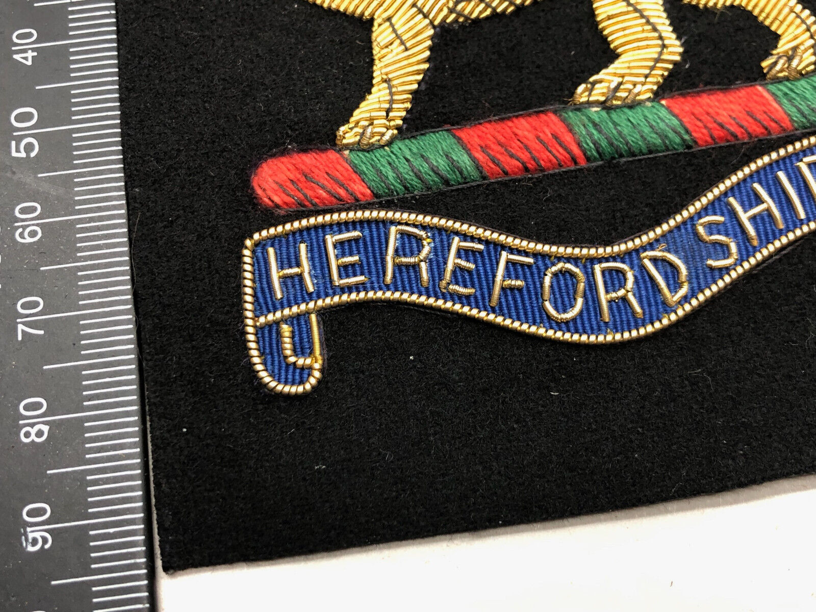 British Army Bullion Embroidered Blazer Badge - Herefordshire Regiment - The Militaria Shop