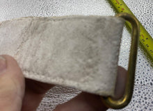 Load image into Gallery viewer, Victorian British Army Buff Household Cavalry Leather Strap with Brass Fittings - The Militaria Shop