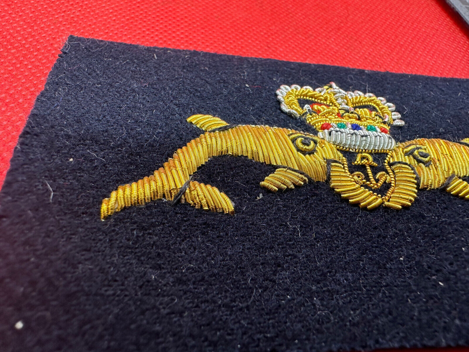British Royal Navy Bullion Embroidered Blazer Badge - Submariners - The Militaria Shop
