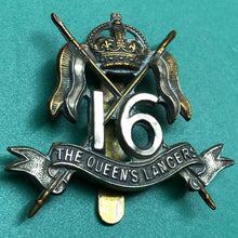 Load image into Gallery viewer, Original WW2 British Army 16th The Queen's Lancers Regiment Cap Badge - The Militaria Shop