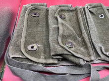 Load image into Gallery viewer, Original French Army Green 3 Pocket Grenade Carrier Webbing Pouch - The Militaria Shop