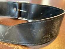 Load image into Gallery viewer, Black Leather Pistol Belt - 28 Inch Max - B68 - The Militaria Shop