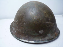 Load image into Gallery viewer, Mk3 Canadian / British Army Original WW2 Turtle Helmet High Rivet - The Militaria Shop