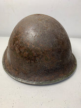Load image into Gallery viewer, Mk3 Canadian / British Army Original WW2 Turtle Helmet High Rivet - The Militaria Shop