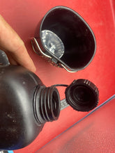Load image into Gallery viewer, Black Plastic Two-Piece Waterbottle including Cup with Handles - The Militaria Shop