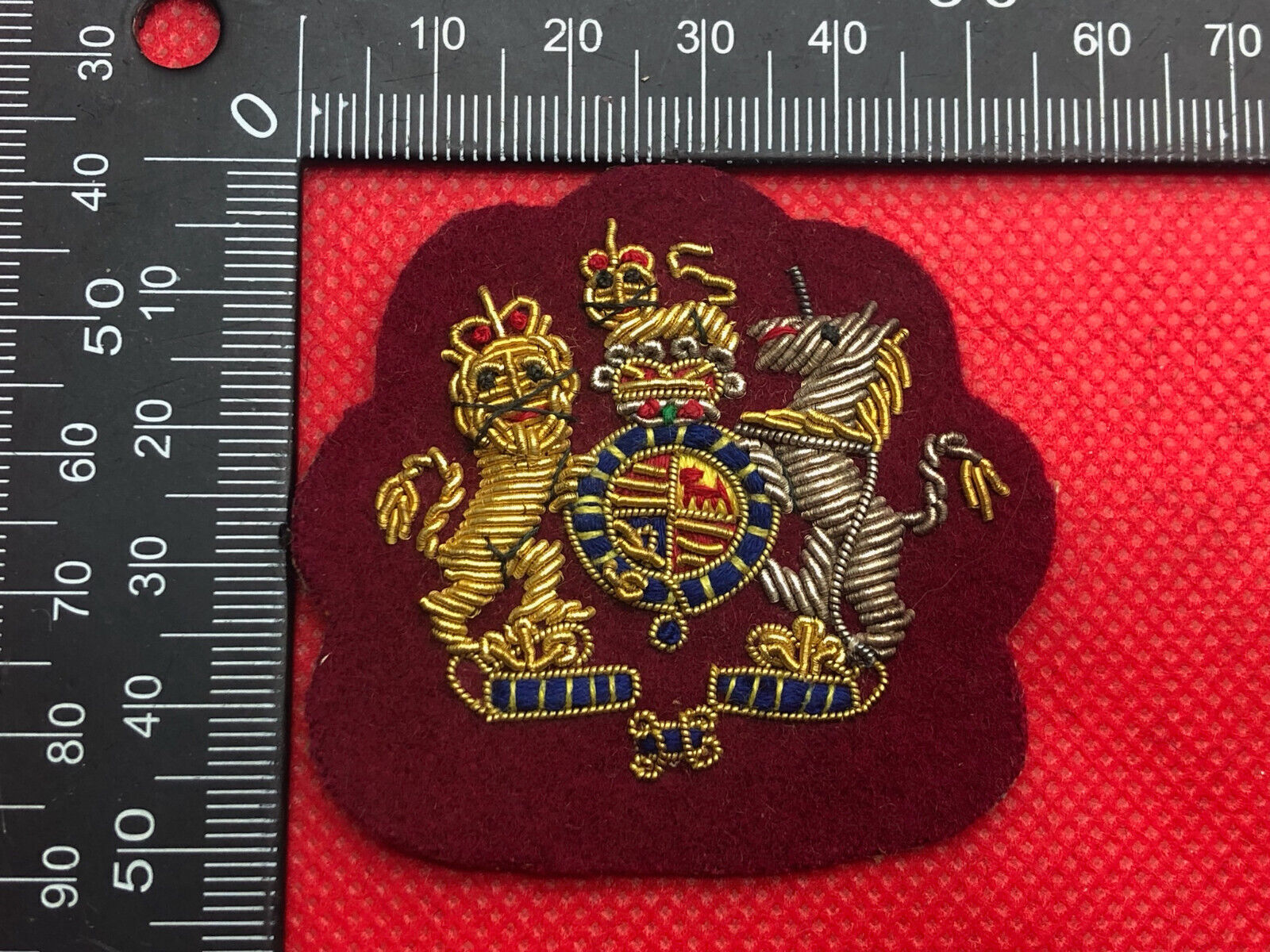 Genuine British Army Warrant Officer WO1 Rank Badge Bullion Embroidered - The Militaria Shop