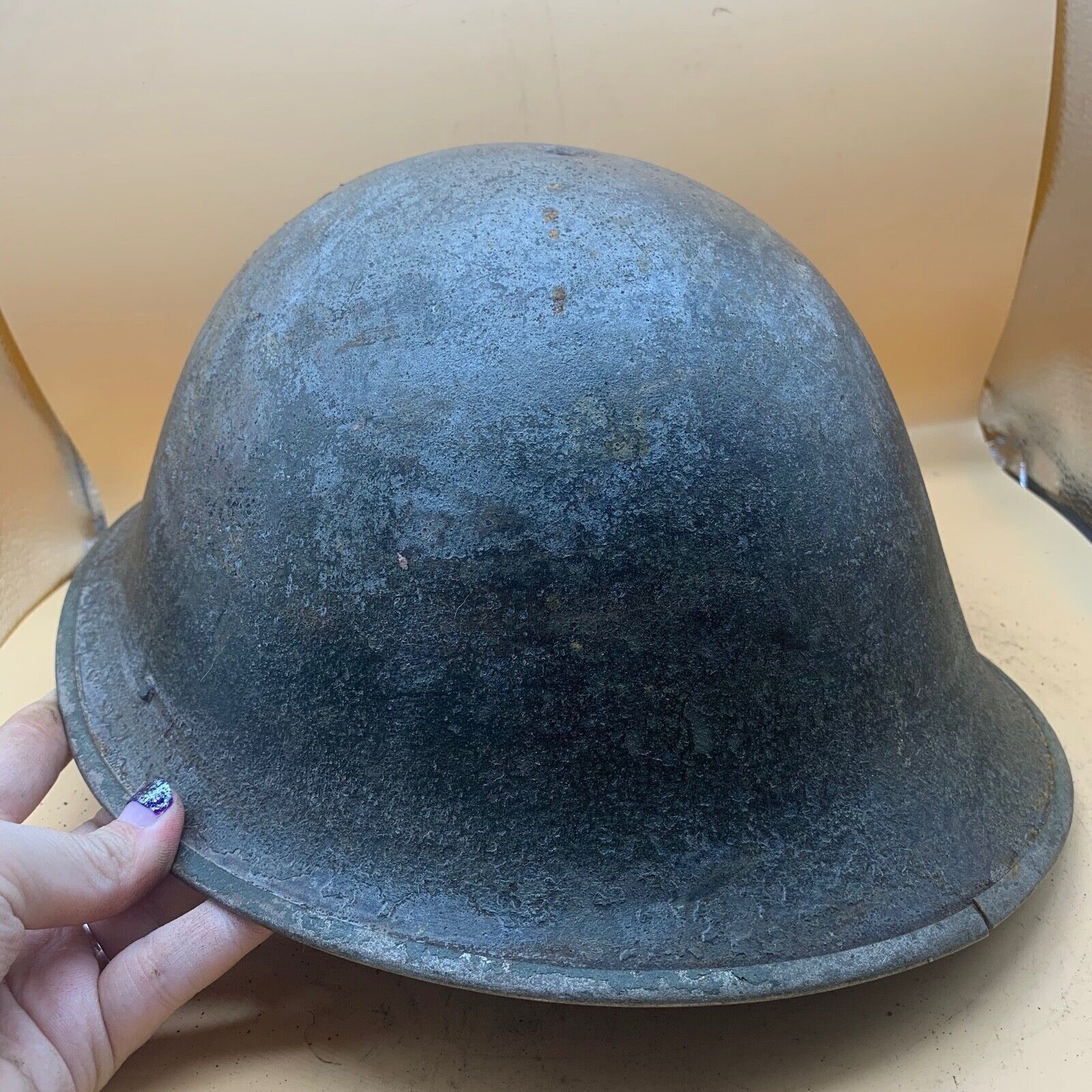 Original WW2 Onwards (1945-1952) British Army Mk4 Turtle Helmet - The Militaria Shop