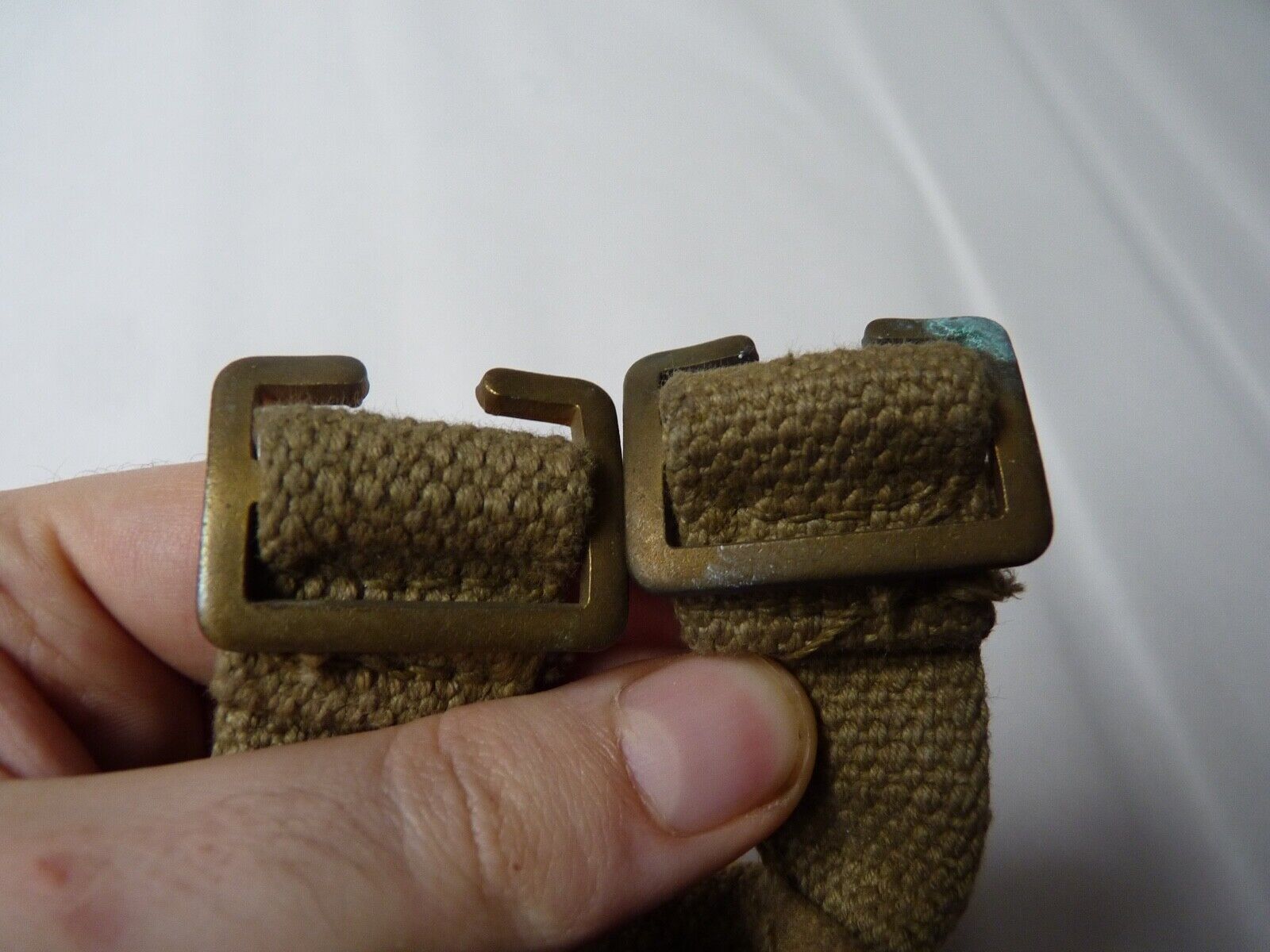 Original WW2 British Army Soldiers Water Bottle Carrier Harness - Dated 1943 - The Militaria Shop