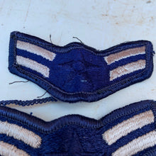 Load image into Gallery viewer, Pair of United States Air Force Rank Chevrons Navy Blue - Airmen First Class - The Militaria Shop