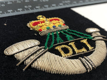 Lade das Bild in den Galerie-Viewer, British Army Bullion Embroidered Blazer Badge - Durham Light Infantry - The Militaria Shop