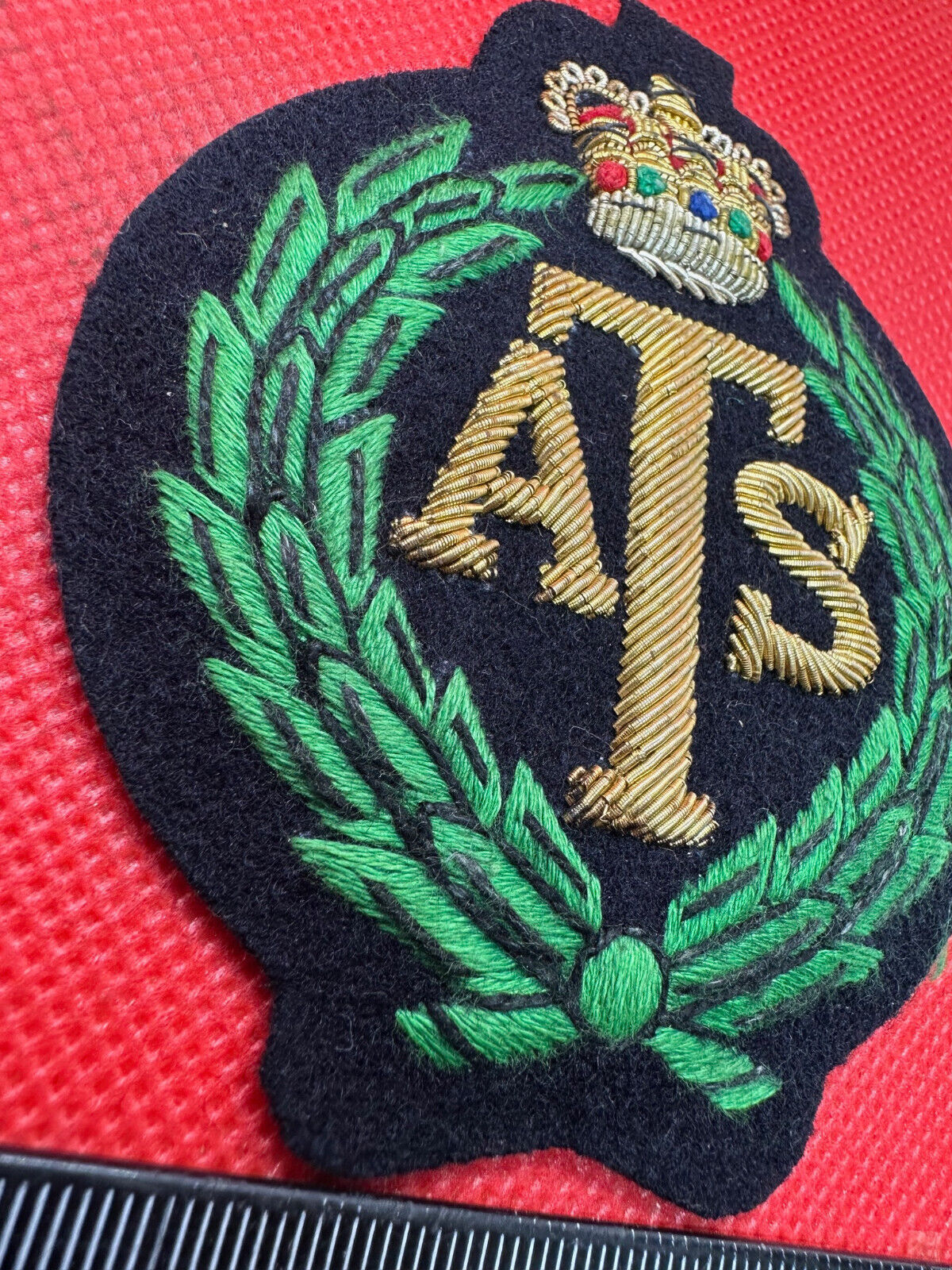 British Army Bullion Embroidered Blazer Badge - ATS - Auxiliary Territorial Serv - The Militaria Shop
