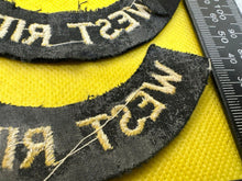 Load image into Gallery viewer, Original WW2 British Home Front Civil Defence West Riding Shoulder Titles - The Militaria Shop
