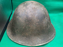 Load image into Gallery viewer, Original WW2 British Army / Canadian Army Mk3 Turtle Combat Helmet - The Militaria Shop