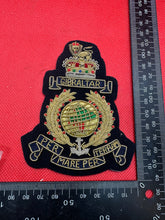 Load image into Gallery viewer, British Army Bullion Embroidered Blazer Badge - Royal Marines - Queen's Cro - The Militaria Shop