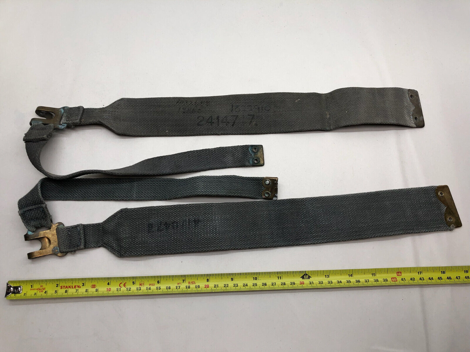 Original WW2 British Royal Air Force Blue 37 Pattern L Strap Set - The Militaria Shop
