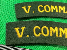 Load image into Gallery viewer, V (5th) Commando British Army Shoulder Titles - WW2 Onwards Pattern - The Militaria Shop
