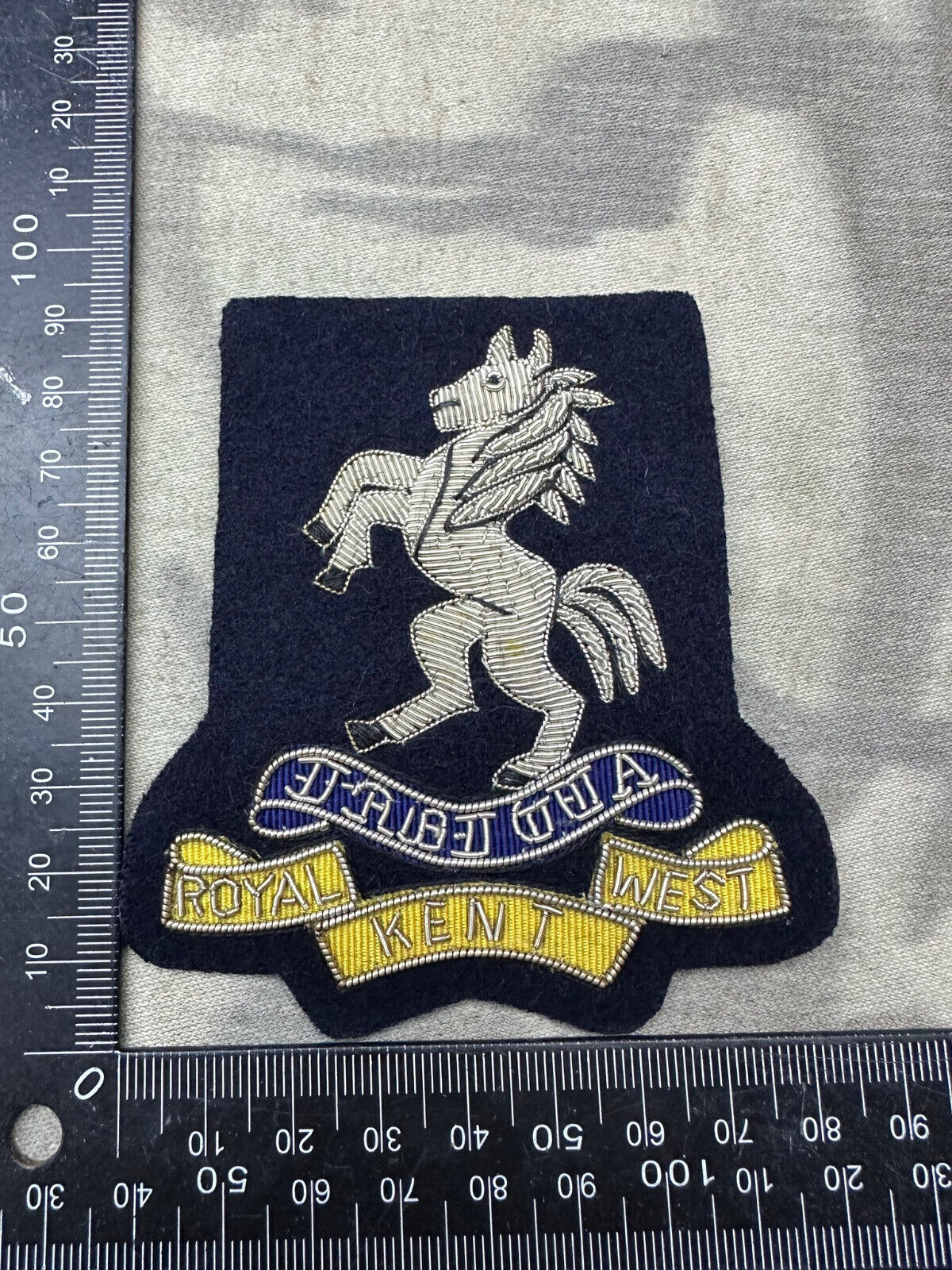 British Army Bullion Embroidered Blazer Badge - Royal West Kent Regiment - The Militaria Shop